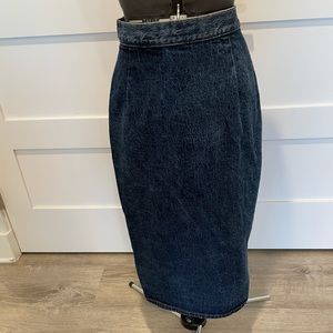 Gitano Express, Dark Denim, Pencil, Slim Straight Skirt, Cotton, Size 11/12